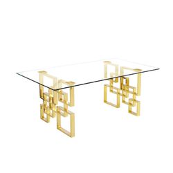 Glass Table & 4 Chairs Set 