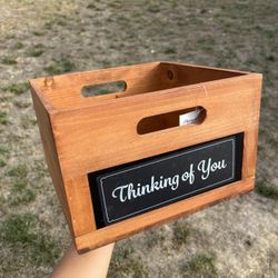 Small Wooden Box Crate Container Storage 