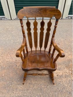 Solid Wood Windsor Rocking Chair – Excellent Condition
