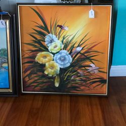 Pictures Paint By Hand With Wooden Frames