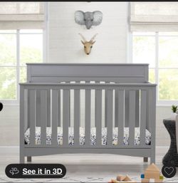 Gray Delta Crib