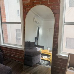 Arch Gold Floor/Hanging Mirror