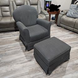 Accent Rocking Chair with Matching Ottoman
