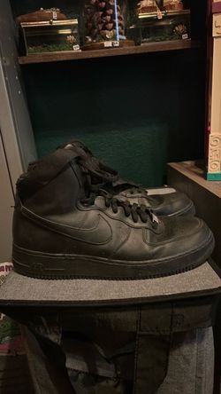 Nike Air Force One Triple Black High Top W/ Orthopedic 1in Lift Men Size 13