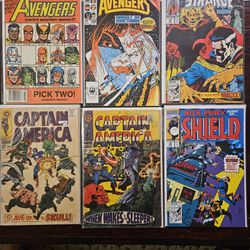 6 Comics Avengers, Captain America, Nick Fury +