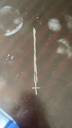Real Italian silver cross and necklace