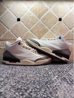 -Jordan 3s “White Cements Reimagined” -Size 10.5M  -Used  -Rep box  -Shipping available less