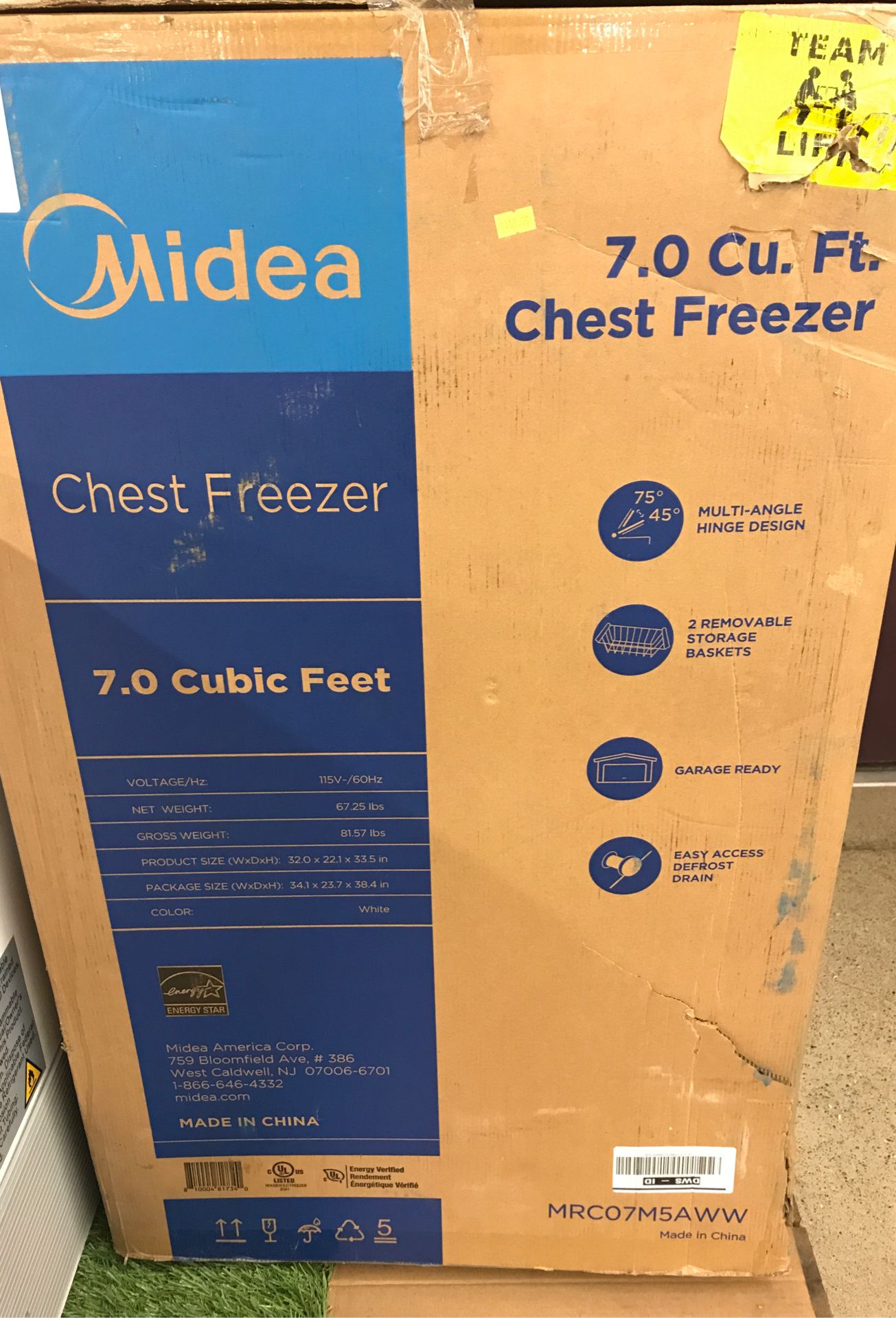 Chest freezer 7.0 cu. ft