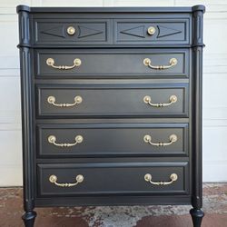 Tall 5 Drawer Dresser Freshly Refinished 