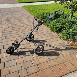 CaddyLite 11.5 v2 golf push cart nice shape, 3 wheel folds up easily