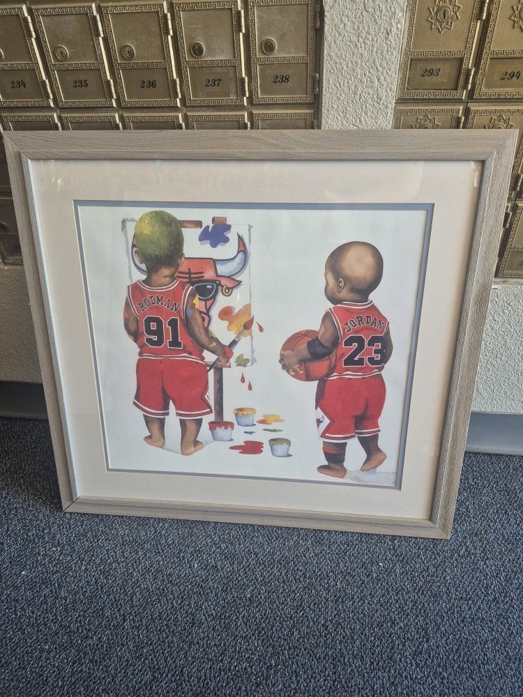 Bulls In The Paint" by artist Kenneth Gatewood,