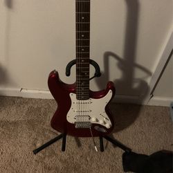 Guitar With Amp And Chord Barely Used 