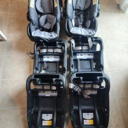 Twin Infant Car Seat Bundle, 2 Baby Trend EZ-Lift Plus Seats + 4 Bases