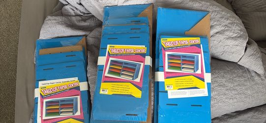 3 mailboxes/paper organizers (24 slots total)