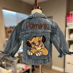 Kids Or Adults Jean Jackets Embroidered Custom Made Personalized Valentines Gifts