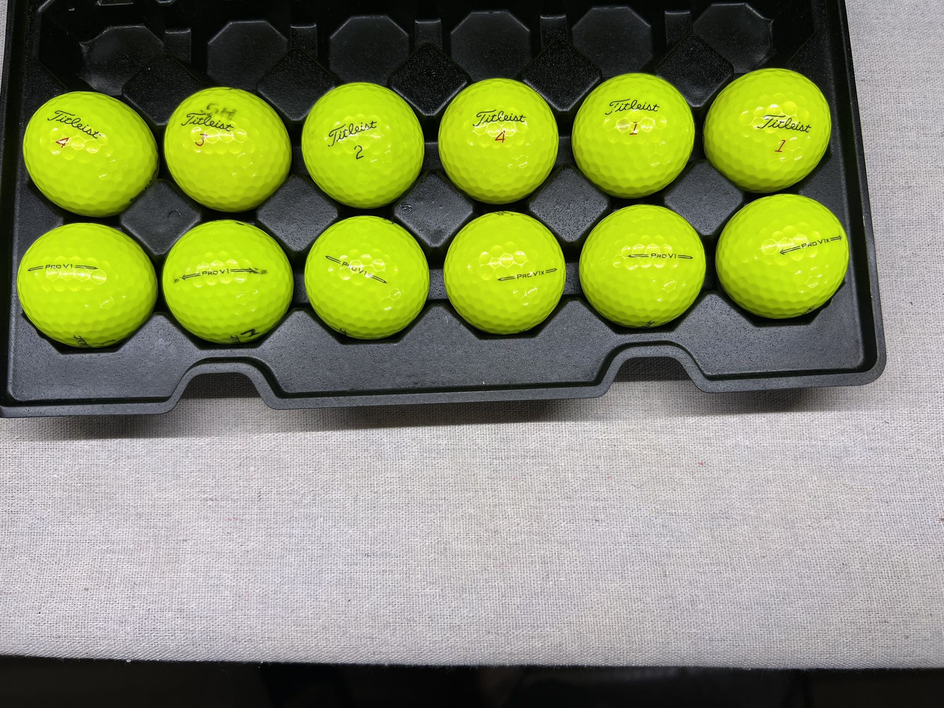 Yellow Titleist Pro V1 Golf Balls Dozen For $10