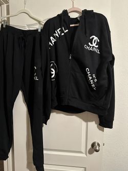 Black And White Sweat Suit