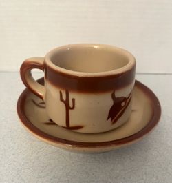 Vintage Western Ceramic Cup and Saucer set