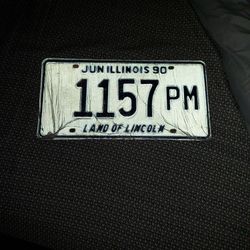 1990 Illinois Land Of Lincoln License Plate Pound 1157PM
