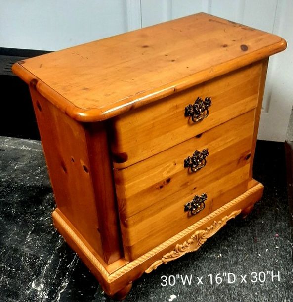 Knotty Pine Nightstand / Bedroom Pine Nightstand / Wooden Stand / Quality Furniture