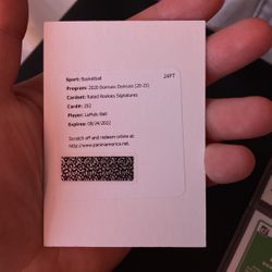 Signed Lamelo Ball Rookie Card Don Russ