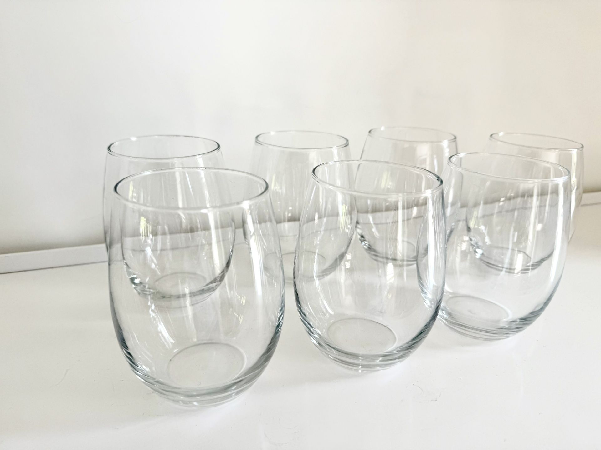 Steamless Wine Glasses 4 6/8” H