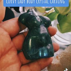 Curvy Lady Body Statue Carving Labradorite Crystal Gemstone High Quality