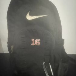 Backpack Nike Black Multi  Adjustable Straps 16” Number 16