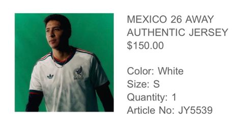 Adidas authentic Mexico jersey white