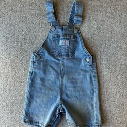 Levi’s Light Blue Shortall For 18 Months, Straps Adjustable 