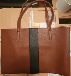 *New* Vince Camuto Vegan Leather Brown Tote Bag