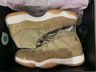 Air Jordan 11 Retro Olive/Gold Sneakers