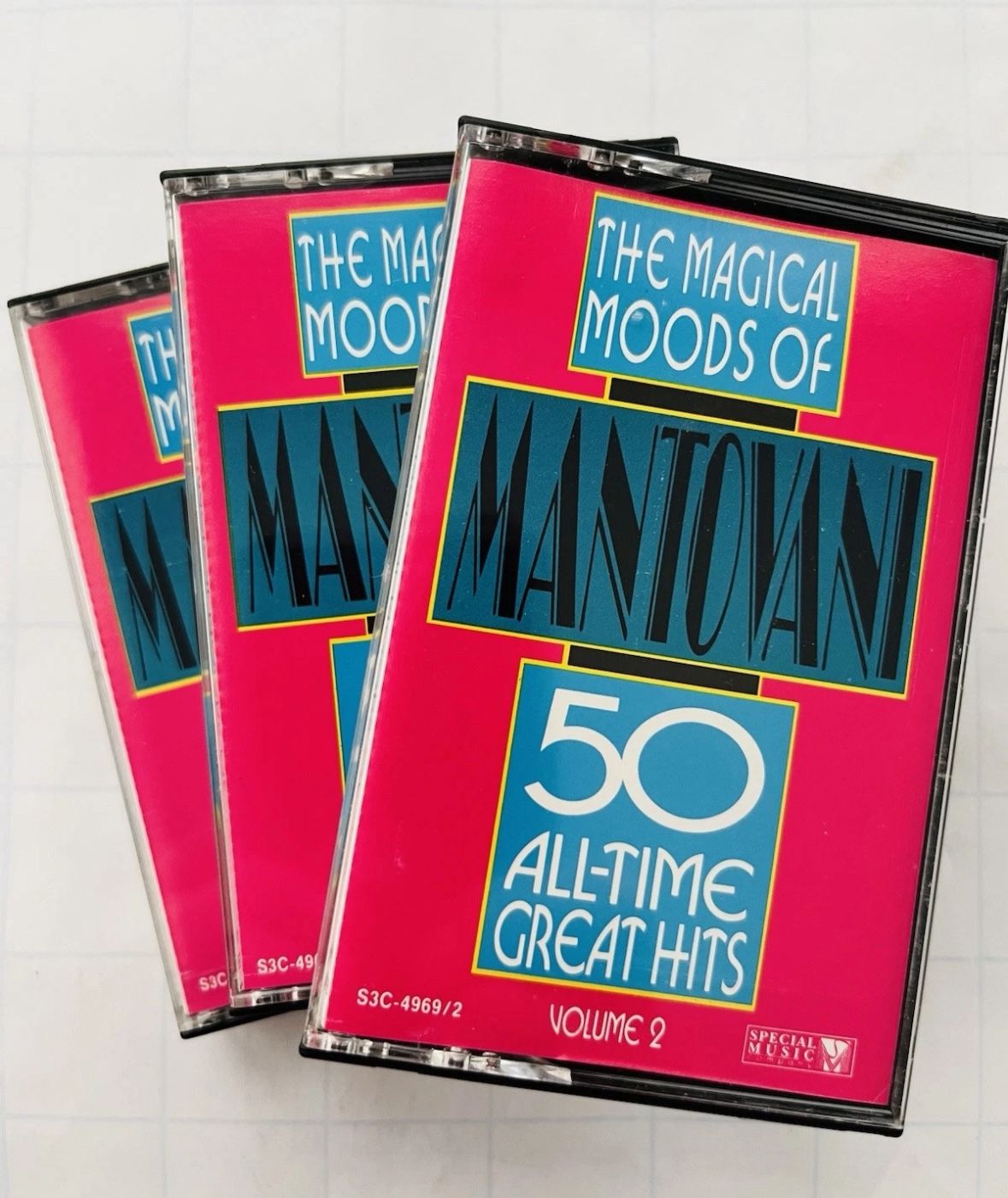 Magical Moods of Mantovani 50 All-Time Great Hits Vol 1 2 3 Cassette 1992 Music