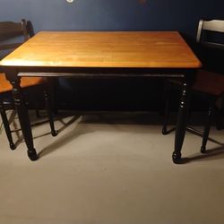 Counter-Height Dining Table w/Leaf + 2 Chairs