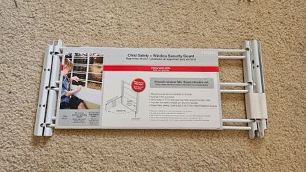 Child Safety + Window Security Guard 10in Height, 24in to 42in adjustable width