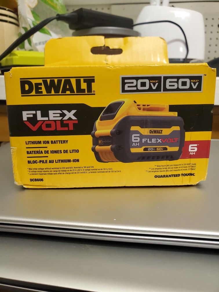 Brand New Dewalt 20v/60v Flexvolt 6.0ah Battery $120