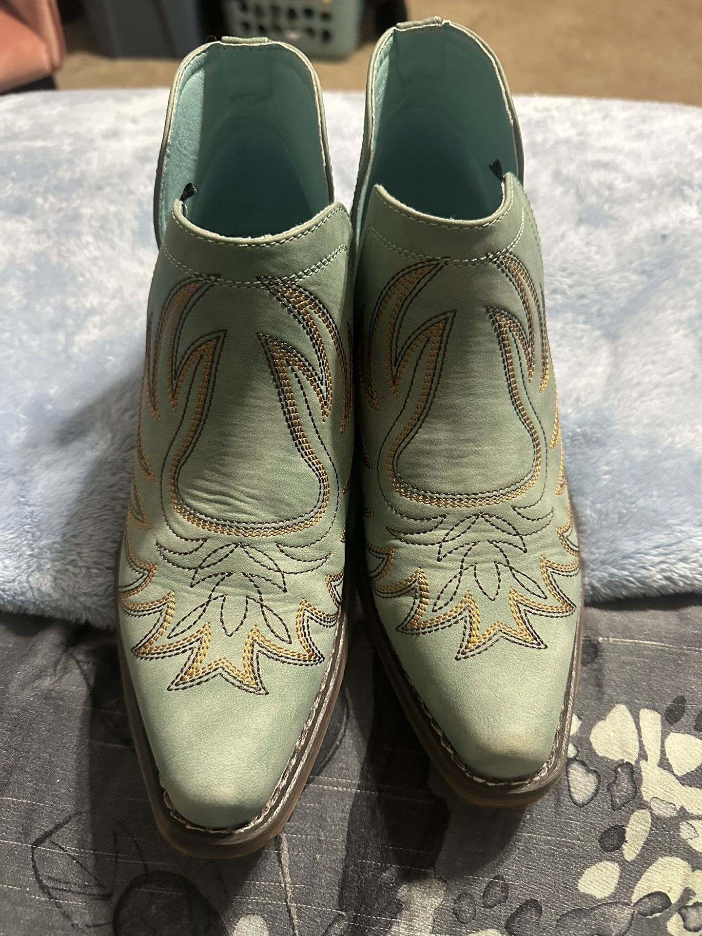 Teal Roper Boots