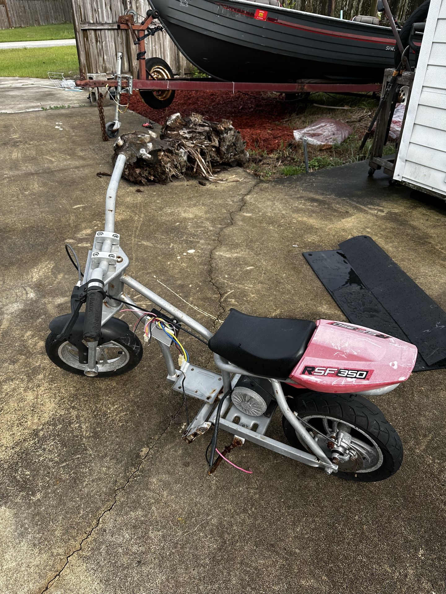 Razor scooter and bike.