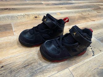 Jordan Flight Club '91 Toddler Shoes Black/Red/ Gold size 8c