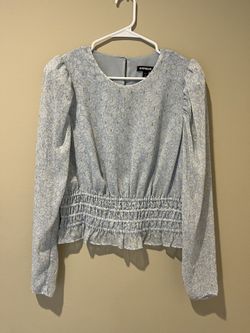 Express Floral Blouse Top Size Medium 