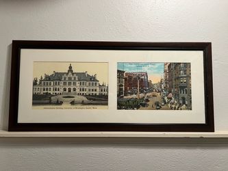 Framed + matted Vintage Seattle Prints
