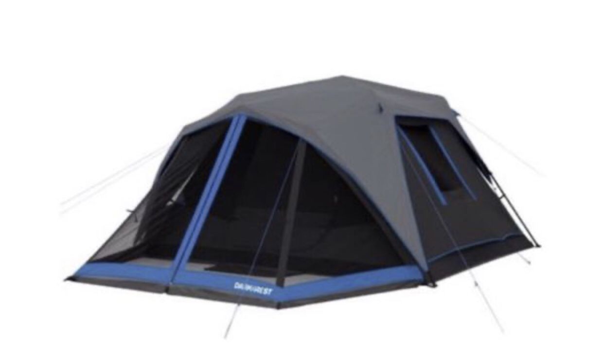 •••60 Second Set Up•••NEW: 6- Person “Instant” Tent Dark Rest with Built in LED lights••Easy Set up••