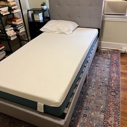 Twin Bed Frame/Headboard and Mattress 