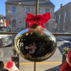 Antique Silver Mercury Glass Hanging Ornament 