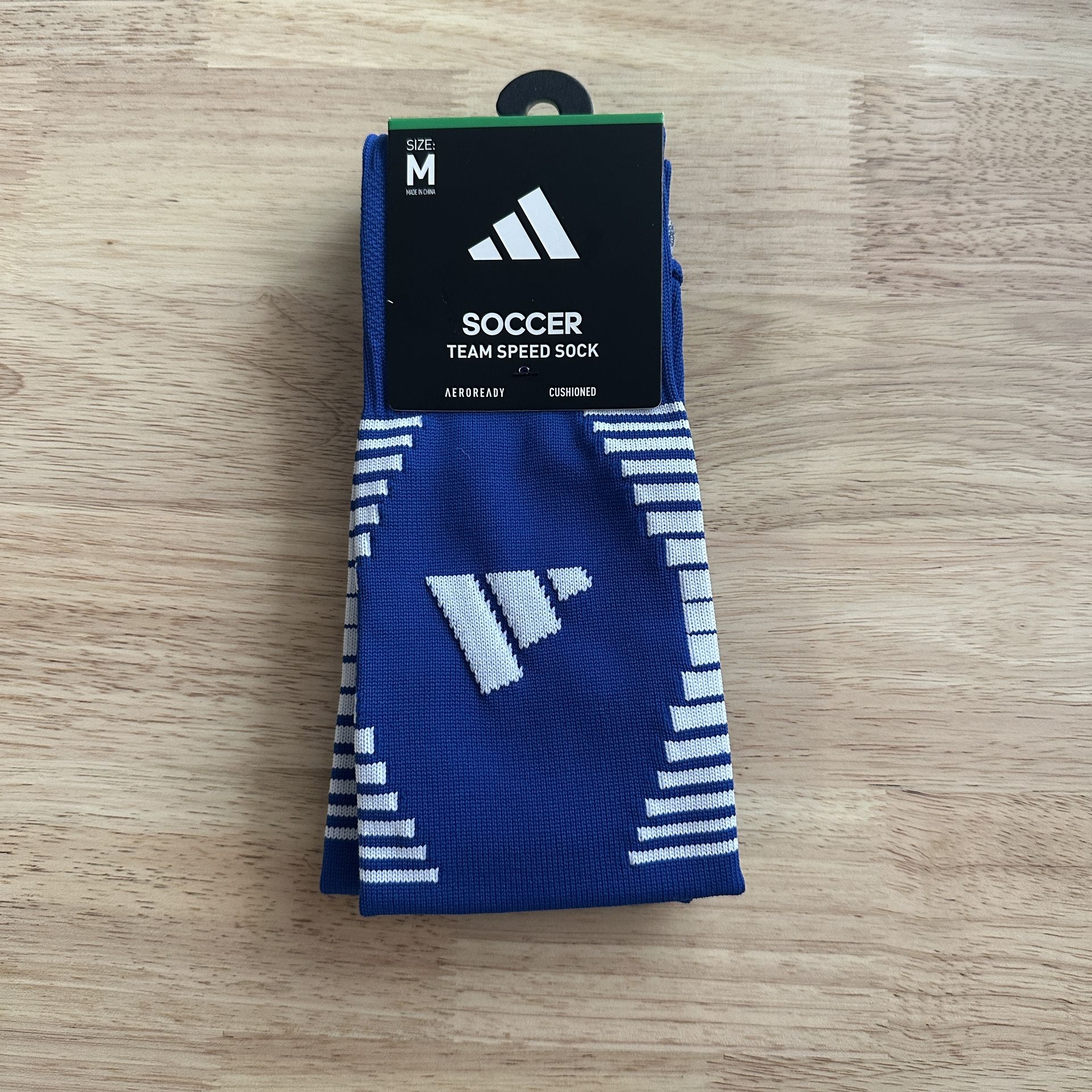 Adidas Soccer Team Speed Socks Team Royal blue /White Size M AEROREADY NWT