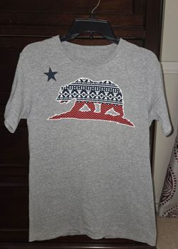 Gray California Bear Graphic T-Shirt Size Small