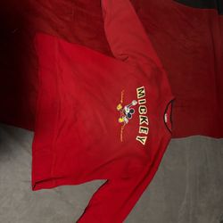 Red Mickey Mouse crewneck sweatshirt 