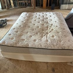 Cal King Mattress, frame,and bed Frame 