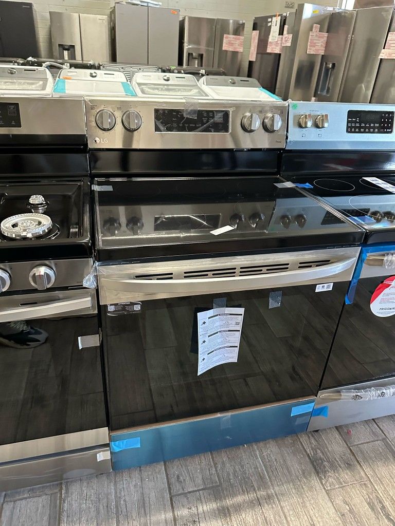 LG stainless steel electric stove new with warranty