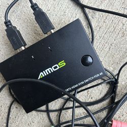 AM-KVM201CC 2-Port HDMI KVM Switch Support 4K*2K@30Hz HDMI KVM Switcher Keyboard Mouse USB